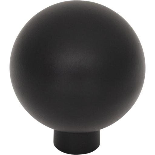 Top Knobs TK3341BLK Brockwell 1 1/4" Diameter Round Knob Flat Black - KnobDepot