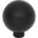 Top Knobs TK3341BLK Brockwell 1 1/4" Diameter Round Knob Flat Black - KnobDepot