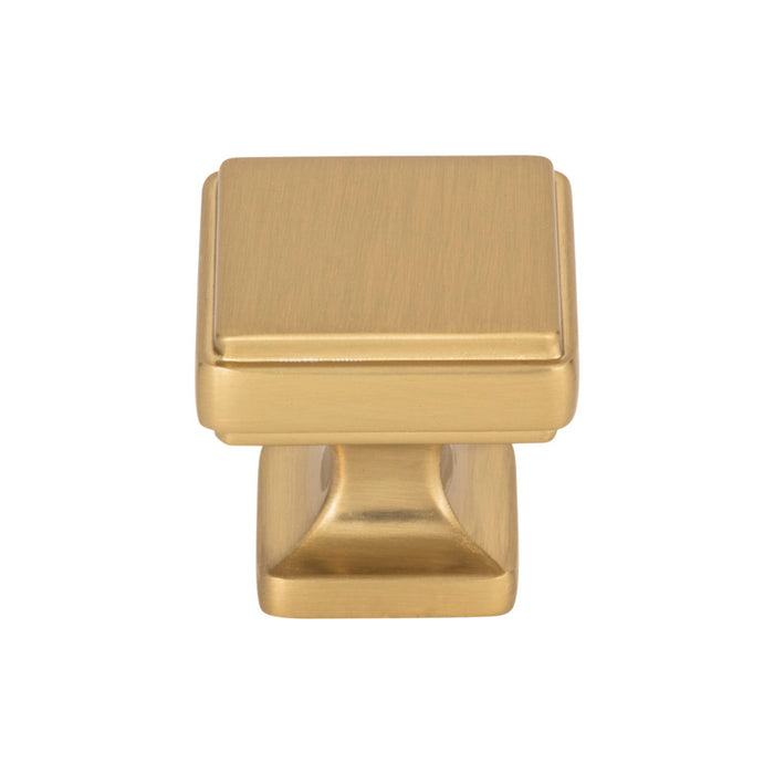 Atlas Homewares A201-WB Kate 1 1/4in Length Square Knob Warm Brass