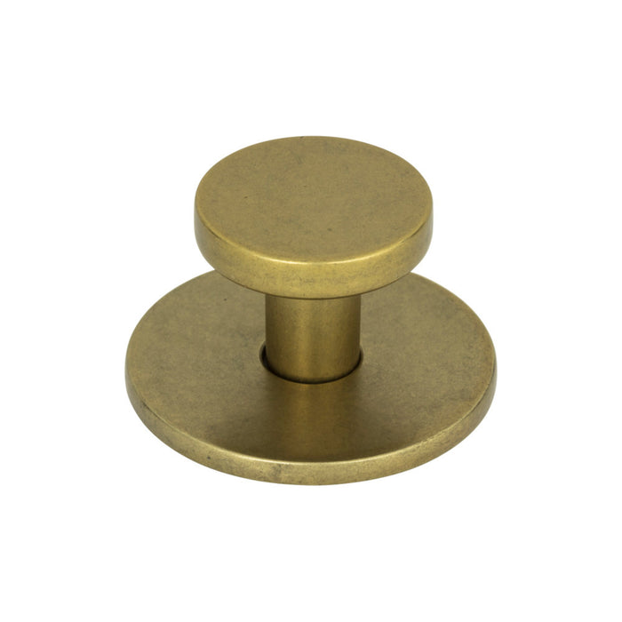 Atlas Homewares A600-UB Dot 1-1/4in Diameter Round Knob Vintage Brass