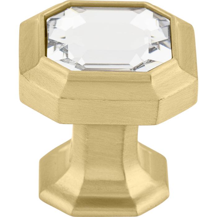 Top Knobs TK390HB Crystal Emerald 1 1/8" Length Geometric Knob Honey Bronze - KnobDepot