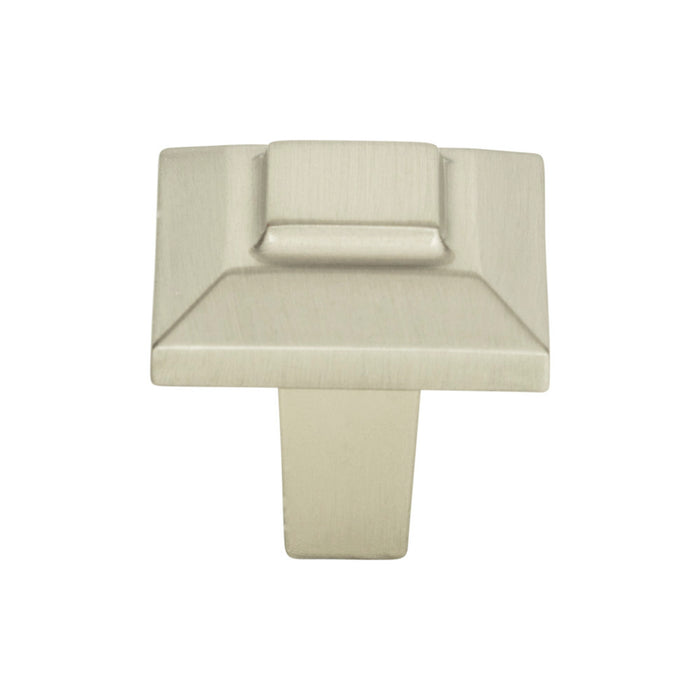 Atlas Homewares 283-BRN Trocadero 1in Length Square Knob Brushed Nickel