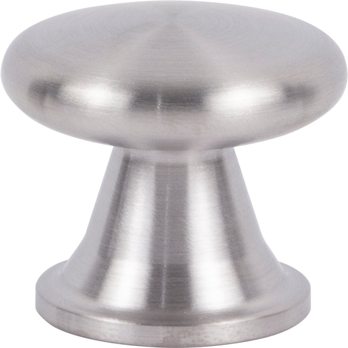 Atlas Homewares A969-SS Stainless Burbank 1 1/8in (29mm) Length Mushroom Knob Brushed Stainless Steel - KnobDepot