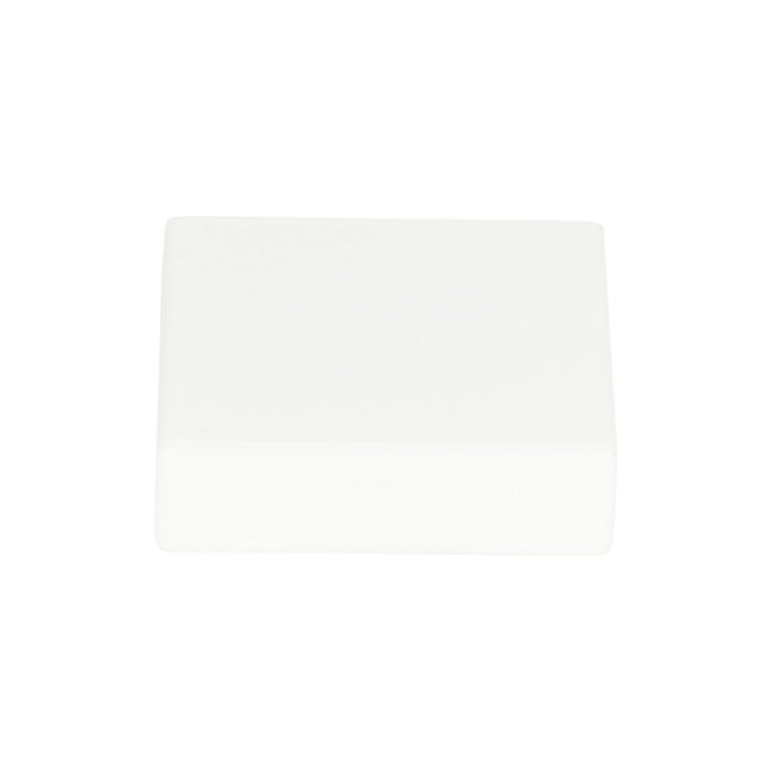 Atlas Homewares A833-WG Thin Square 1 1/4in (32mm) Length Square Knob High White Gloss - KnobDepot