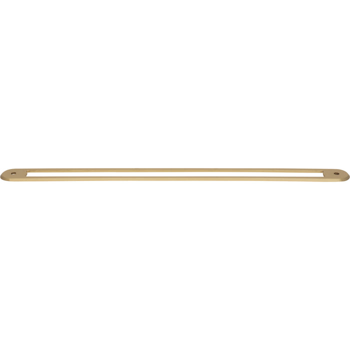 Top Knobs TK3357HB Brockwell 12" Center to Center Pull Backplate Honey Bronze - KnobDepot