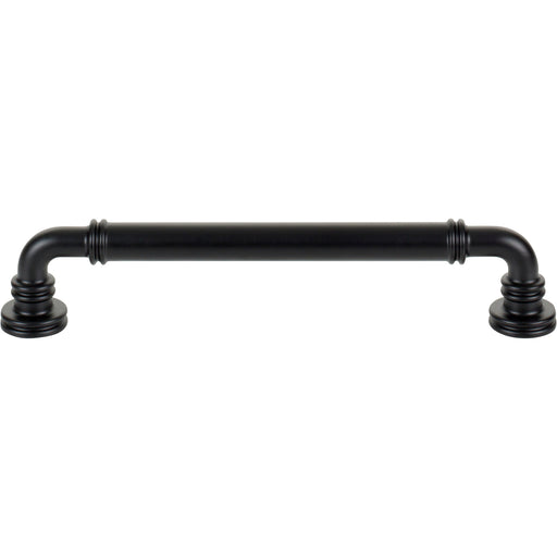 Top Knobs TK3143BLK Cranford 6 5/16" Center to Center Bar Pull Flat Black - KnobDepot