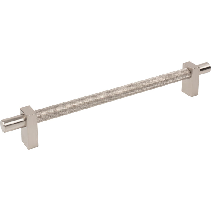 Jeffrey Alexander 598-18SN Larkin 3 Knurled Center 18" Center-to-Center Appliance Pull Satin Nickel