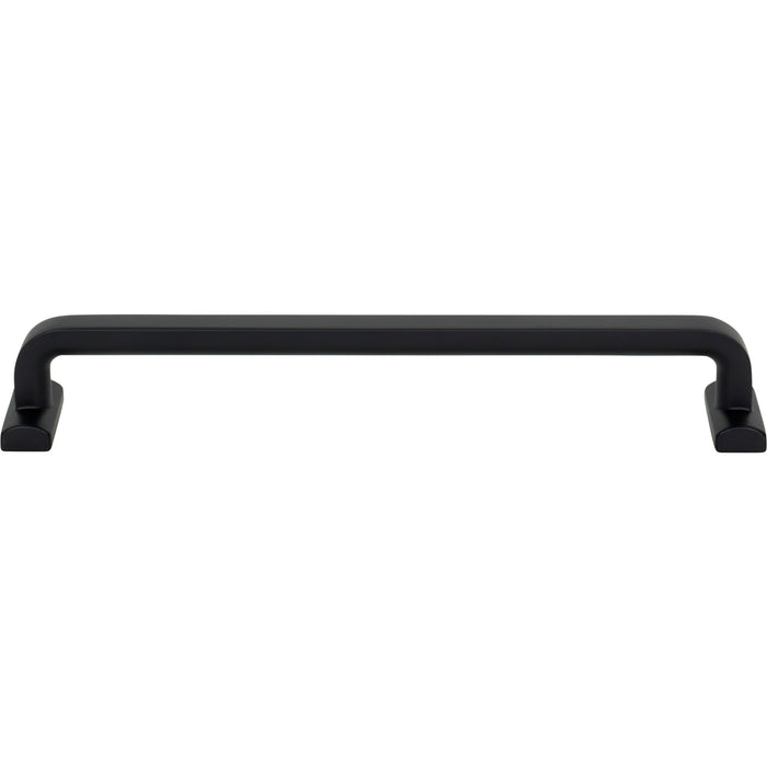 Top Knobs TK3165BLK Harrison 7 9/16" Center to Center Bar Pull Flat Black - KnobDepot