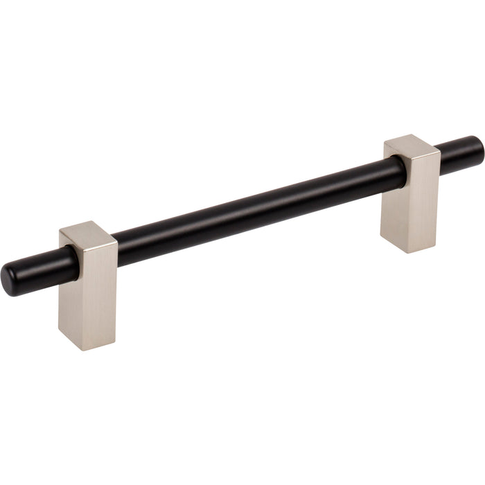 Jeffrey Alexander 478-128MBSN Larkin 2 128 mm Center-to-Center Bar Pull Matte Black w/Satin Nickel