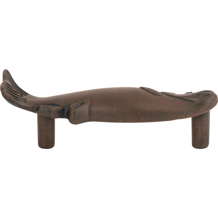 Atlas Homewares 2217-R Fish 3in Center to Center Novelty Pull Rust