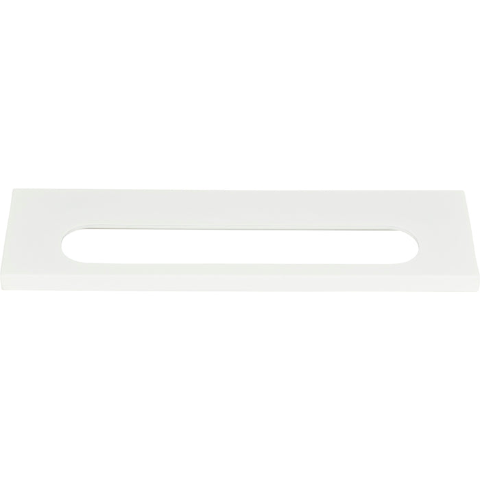 Atlas Homewares 365-WG Edge Pulls Modern Square 5 1/16in (129mm) Center to Center Finger Pull High White Gloss - KnobDepot