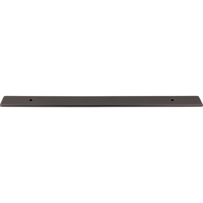 Top Knobs TK3287AG Radcliffe 12" Center to Center Pull Backplate Ash Gray - KnobDepot