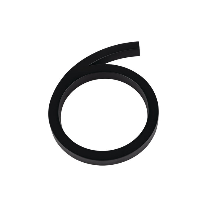 Atlas Homewares AVN6-L-BL Modern Avalon 6in H Floating Mount House Number Matte Black