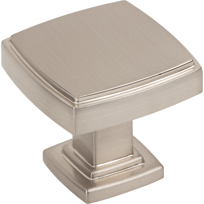 Jeffrey Alexander 141SN Renzo 1-1/4" Diameter Square Knob Satin Nickel