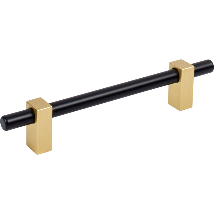 Jeffrey Alexander 478-128MBBG Larkin 2 128 mm Center-to-Center Bar Pull Matte Black w/Brushed Gold