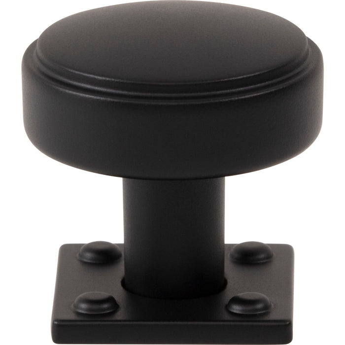 Atlas Homewares A540-BL Benning 1 1/4in Diameter Round Knob Matte Black