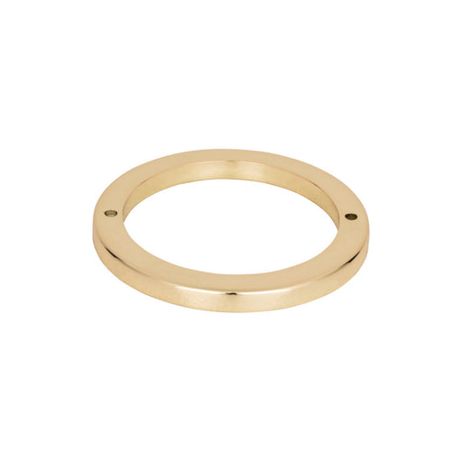 Atlas Homewares 391-FG Tableau Round 3in (76mm) Center to Center Pull Backplate French Gold - KnobDepot