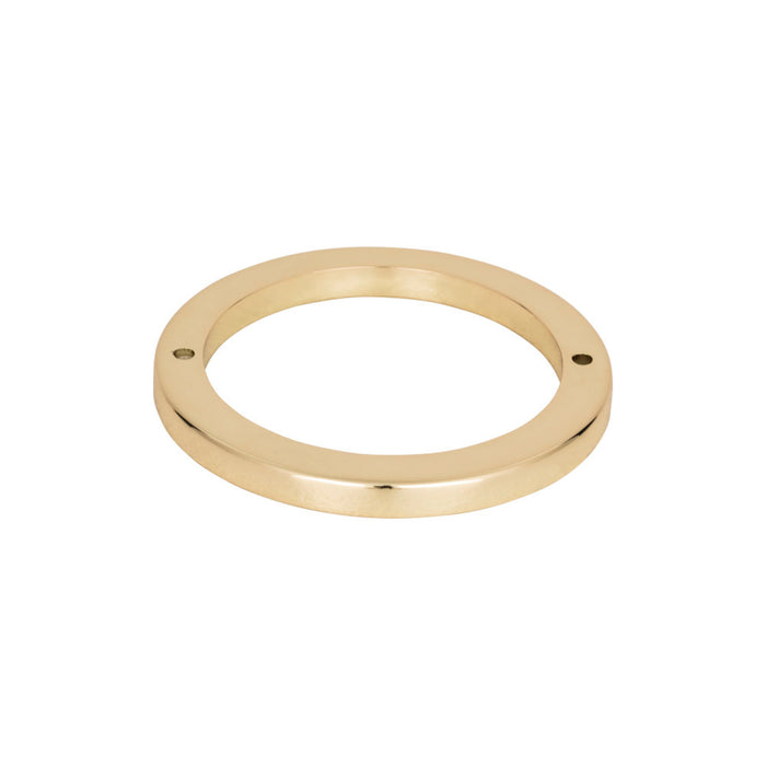 Atlas Homewares 391-FG Tableau Round 3in (76mm) Center to Center Pull Backplate French Gold - KnobDepot