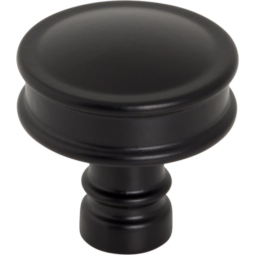 Top Knobs TK3140BLK Cranford 1 1/4" Diameter Round Knob Flat Black - KnobDepot