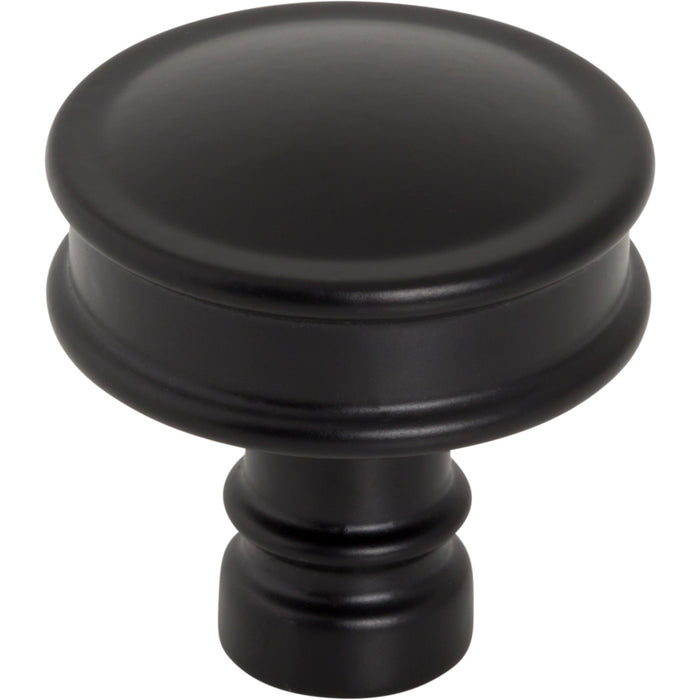Top Knobs TK3140BLK Cranford 1 1/4" Diameter Round Knob Flat Black - KnobDepot