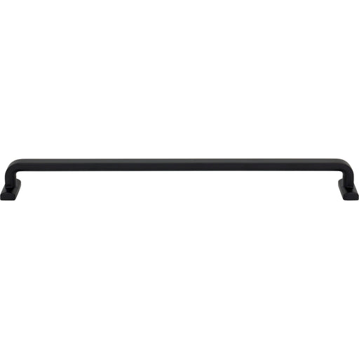 Top Knobs TK3167BLK Harrison 12" Center to Center Bar Pull Flat Black - KnobDepot