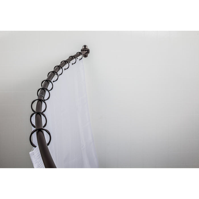 Elements SR02-DBAC-R  56" (1422mm)-72" (1829mm) Brushed Oil Rubbed Bronze Adjustable Curved Shower Curtain Rod - Retail Packaged Brushed Oil Rubbed Bronze