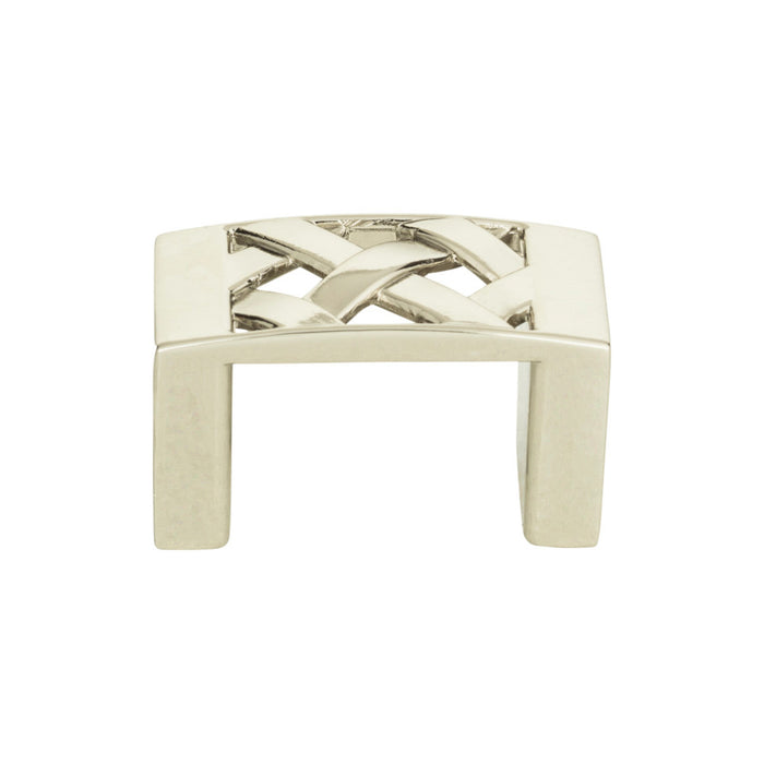 Atlas Homewares 309-PN Lattice 1 5/8in (41mm) Length Novelty Knob Polished Nickel - KnobDepot