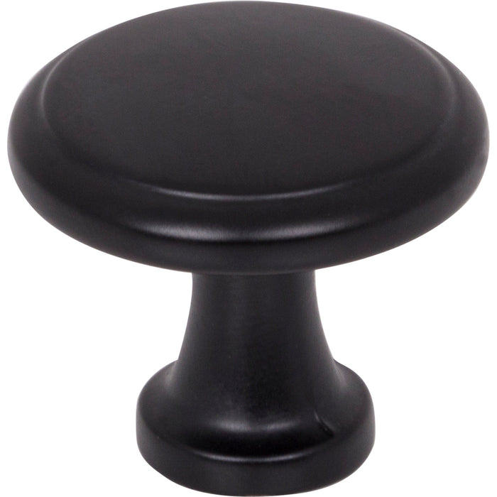 Elements 3970-MB Kenner 1-3/16" Diameter Mushroom Knob Matte Black