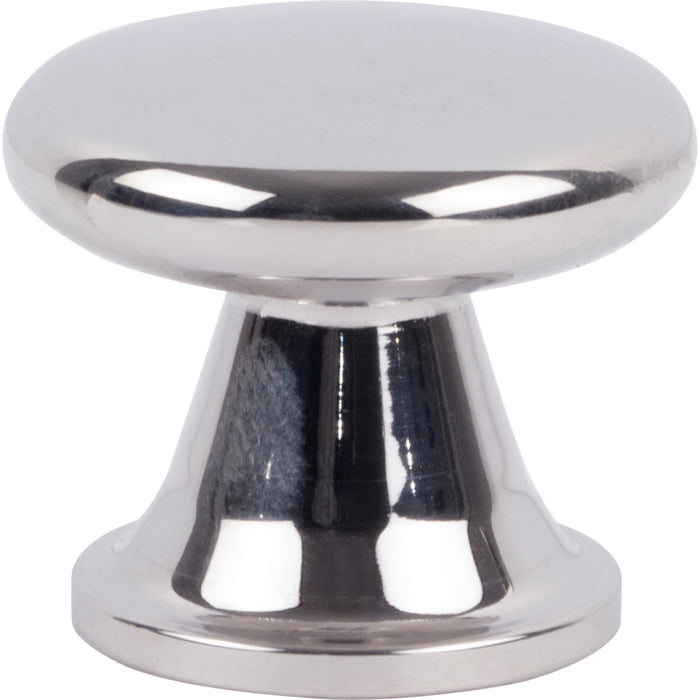 Atlas Homewares A969-PS Stainless Burbank 1 1/8in (29mm) Length Mushroom Knob Polished Stainless Steel - KnobDepot