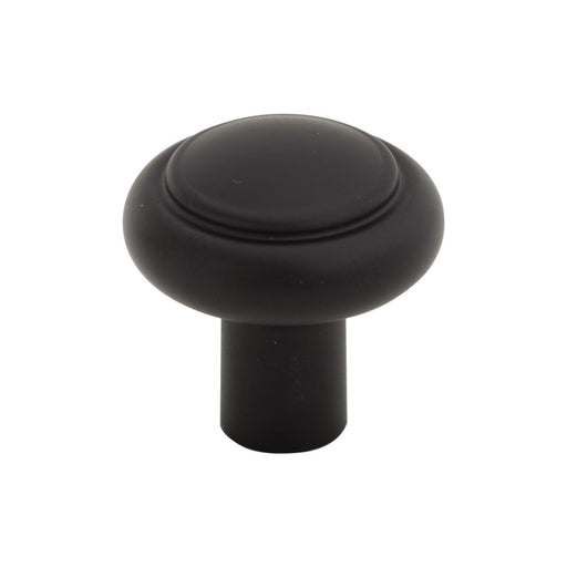 Top Knobs TK3110BLK Clarence 1 1/4" Diameter Mushroom Knob Flat Black - KnobDepot