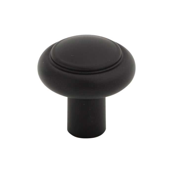 Top Knobs TK3110BLK Clarence 1 1/4" Diameter Mushroom Knob Flat Black - KnobDepot