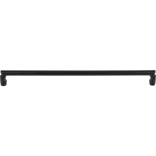 Top Knobs TK3137BLK Florham 12" Center to Center Bar Pull Flat Black - KnobDepot