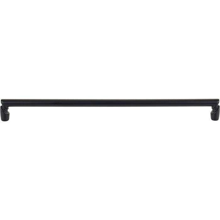 Top Knobs TK3137BLK Florham 12" Center to Center Bar Pull Flat Black - KnobDepot