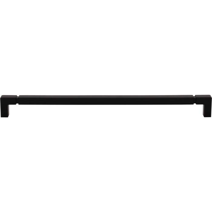 Top Knobs TK3226BLK Langston 12" Center to Center Bar Pull Flat Black - KnobDepot