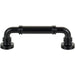 Top Knobs TK3141BLK Cranford 3 3/4" Center to Center Bar Pull Flat Black - KnobDepot