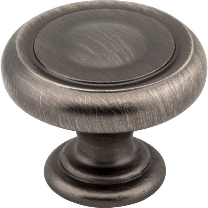 Jeffrey Alexander 117BNBDL Bremen 1 1-1/4" Diameter Mushroom Knob Brushed Pewter