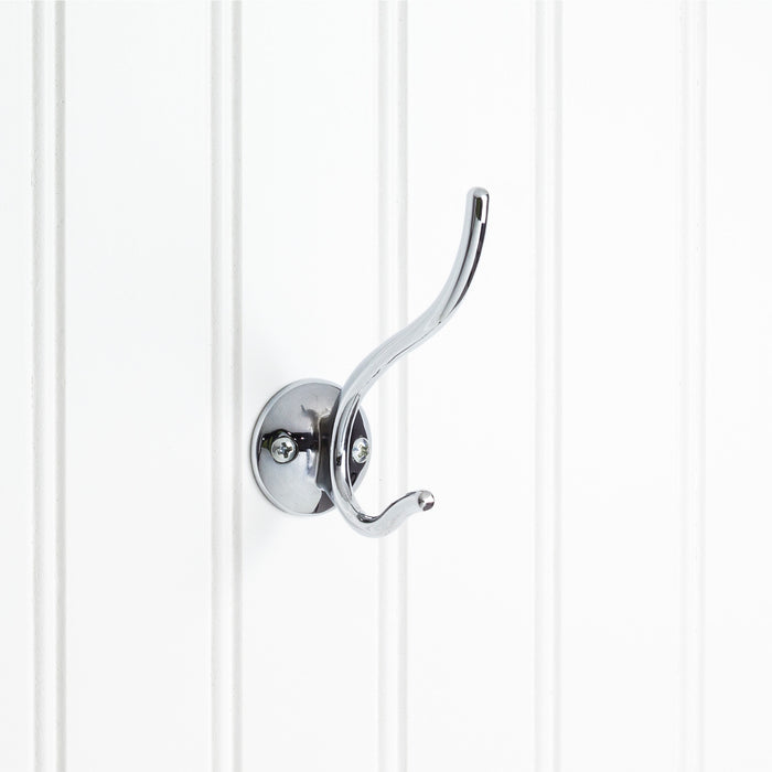Elements YD30-381PC Wall Double Hook Polished Chrome