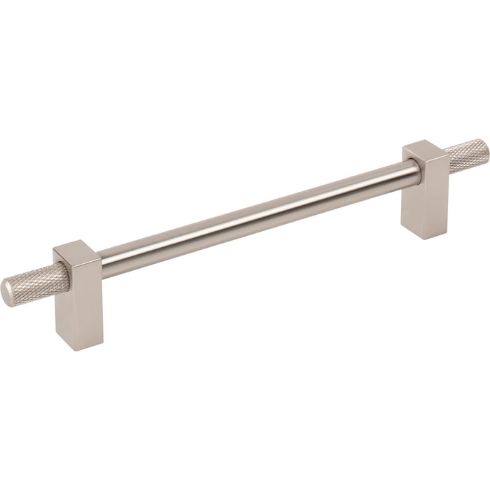 Jeffrey Alexander 698-160SN Larkin 4 Knurled Ends 160 mm Center-to-Center Bar Pull Satin Nickel