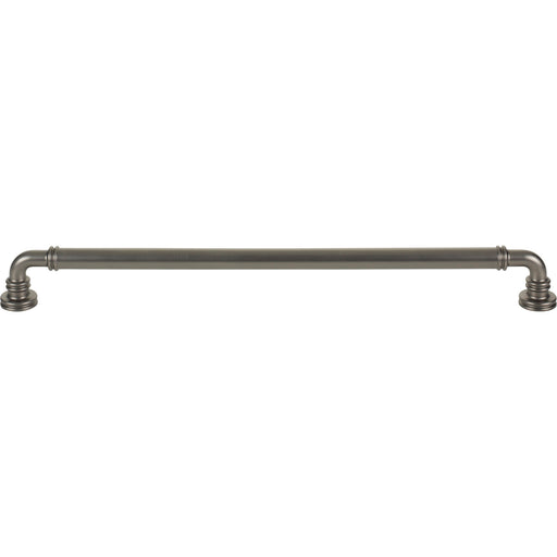 Top Knobs TK3146AG Cranford 12" Center to Center Bar Pull Ash Gray - KnobDepot