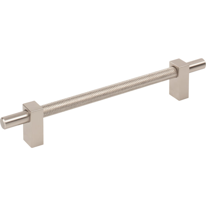 Jeffrey Alexander 598-160SN Larkin 3 Knurled Center 160 mm Center-to-Center Bar Pull Satin Nickel