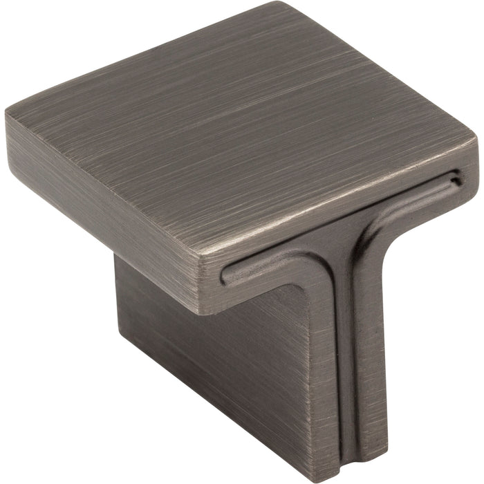 Jeffrey Alexander 867L-BNBDL Anwick 1-1/8" Length Square Knob Brushed Pewter