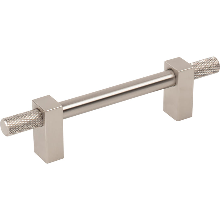 Jeffrey Alexander 698-96SN Larkin 4 Knurled Ends 96 mm Center-to-Center Bar Pull Satin Nickel