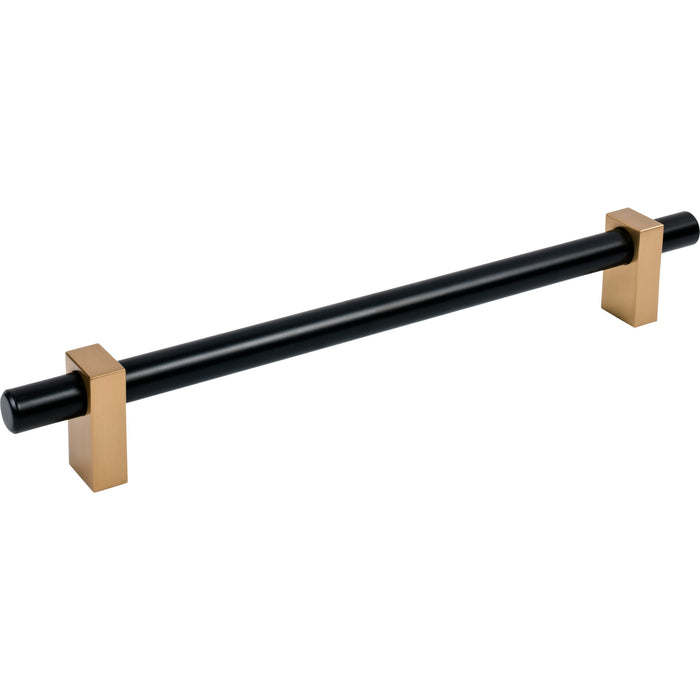 Jeffrey Alexander 478-12MBSBZ Larkin 2 12" Center-to-Center Appliance Pull Matte Black w/Satin Bronze