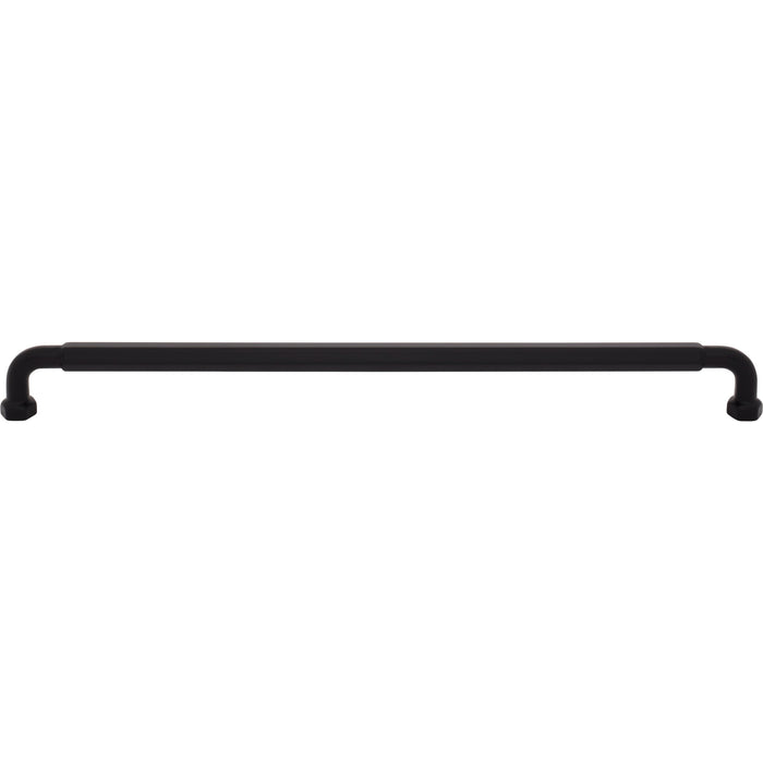 Top Knobs TK3206BLK Dustin 12" Center to Center Bar Pull Flat Black - KnobDepot