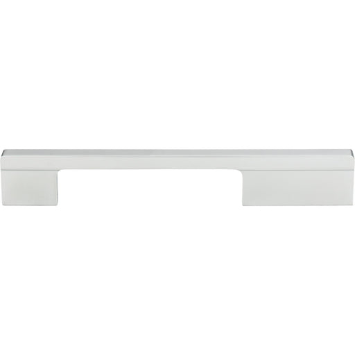 Atlas Homewares A883-MC Off Center 6 5/16in (160mm) Center to Center Bar Pull Matte Chrome - KnobDepot
