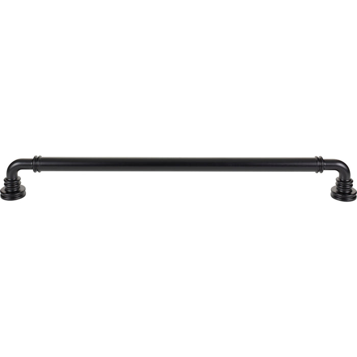 Top Knobs TK3148BLK Cranford 18" Center to Center Appliance Pull Flat Black - KnobDepot