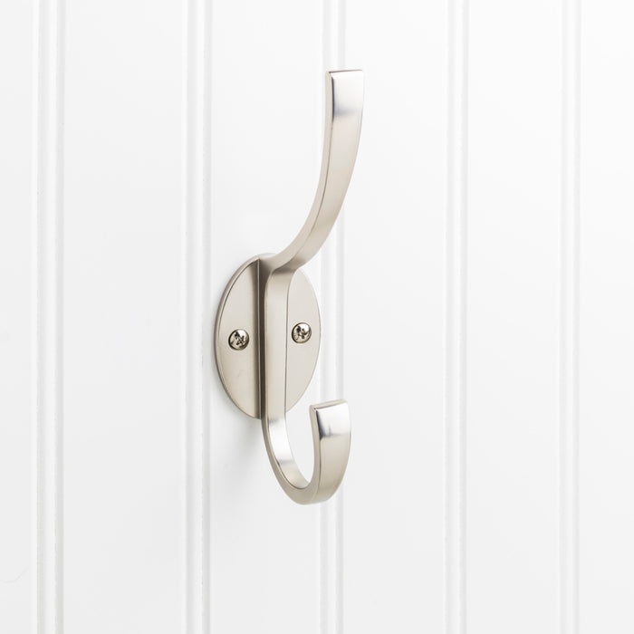 Elements YD55-587SN Wall Double Hook Satin Nickel