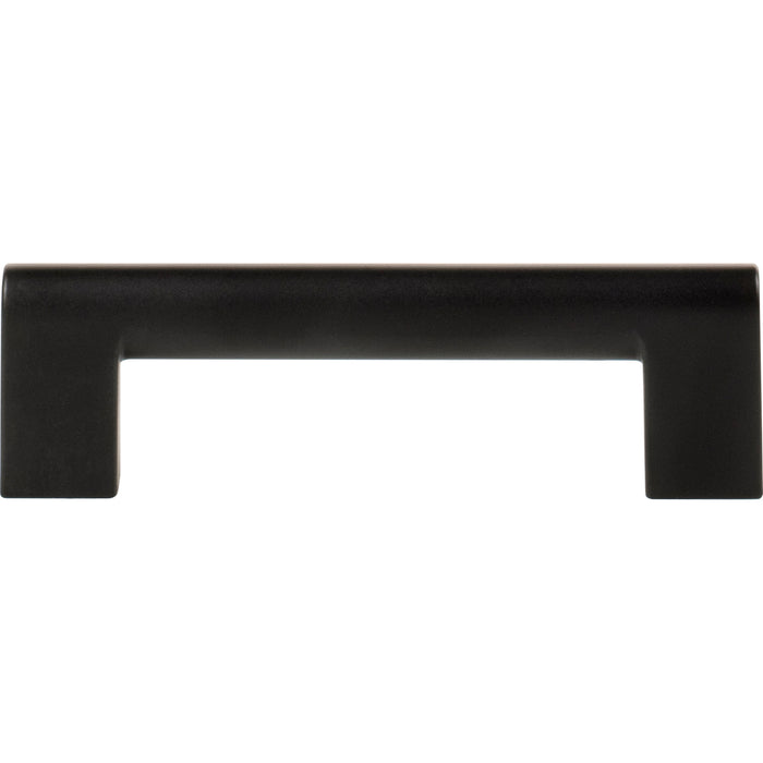 Atlas Homewares 438-BL Round Rail 3 3/4in Center to Center Bar Pull Matte Black