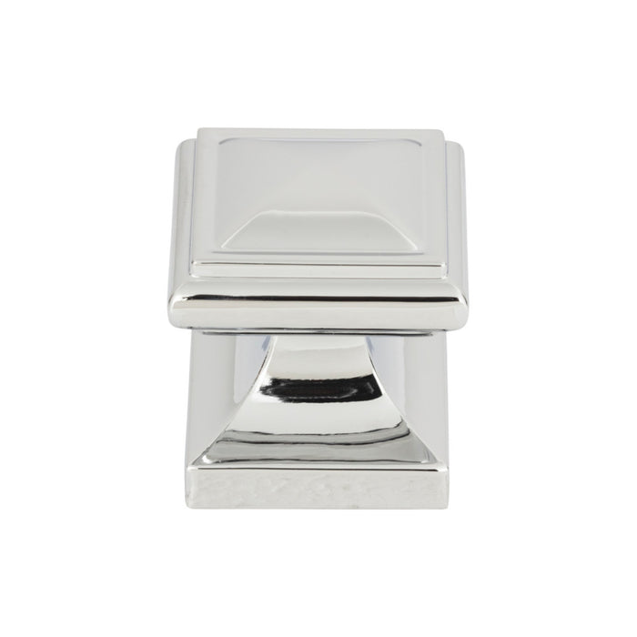 Atlas Homewares 370-CH Wadsworth 1 1/4in Length Square Knob Polished Chrome