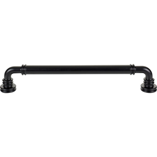 Top Knobs TK3147BLK Cranford 12" Center to Center Appliance Pull Flat Black - KnobDepot